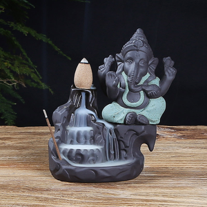 Décoration De la maison En Céramique Cascade Brûleur Ganesh d'encens Fontaine Brûleur - Product Image 1