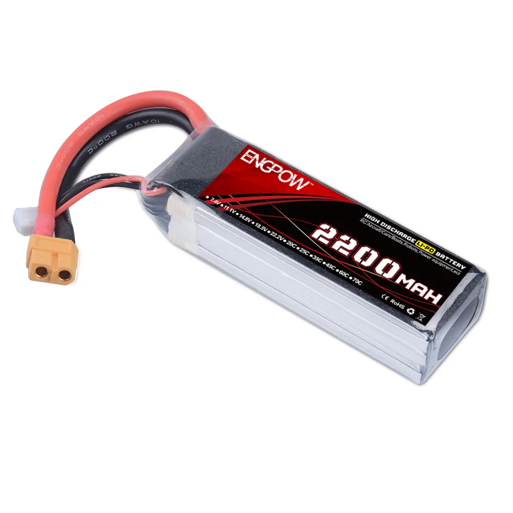 Alta tasa de descarga de 14,8 v 2200mah rc lipo batería recargable de la batería drone syma batería