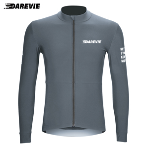 Maillot de cyclisme d'hiver Darevie pour <span class=keywords><strong>homme</strong></span>, vêtements de vélo en polaire thermique, vêtements de sport <span class=keywords><strong>VTT</strong></span>, hauts à manches longues chauds, <span class=keywords><strong>veste</strong></span> de vélo de route - Product Image 5