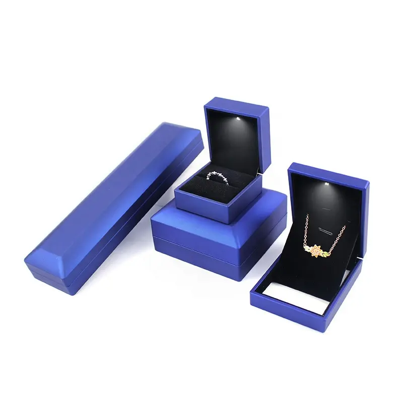 LED 라이트 보석 상자, 결혼 반지 상자 목걸이, 팔찌 보석 상자 도매