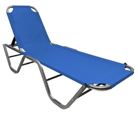 Chaise longue de piscine respirante en maille rafraîchissante pour patio, pliable, avec cadre en aluminium, inclinable et réglable en plusieurs positions