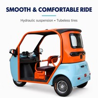 Tricycle électrique semi-fermé pour le tourisme, 3 roues, cabine de 1,9 m, pneus sans chambre à air, directement de l'usine