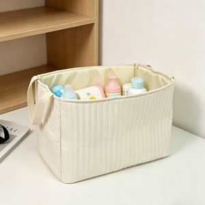 Cesta de Almacenamiento Plegable para Artículos de Bebé, con Tela a Rayas Verticales y Asas, Superventas - Product Image 6