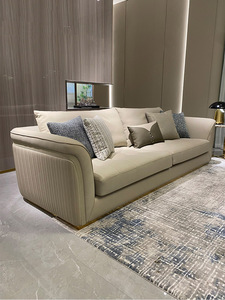 Ghế sofa da chính hãng cho kế hoạch sàn phẳng lớn của một biệt thự tùy chỉnh kết hợp ghế sofa cho một phòng khách cực lớn. - Product Image 2