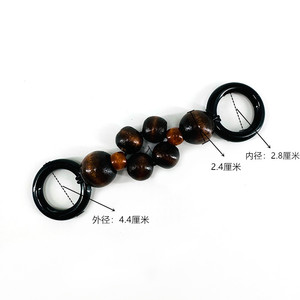 Asa de Madera con Cuentas para Bolso, 17 cm, Negra, Estilo Retro, Accesorio para Bolso de Mano, Marca Haomeng - Product Image 4