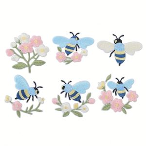 Mini Patch Brodé Thermocollant DIY 1-5cm avec Motif Fleur et Feuille de Dessin Animé, Petite Abeille – Écologique pour Vêtements, Sacs, Porte-clés - Product Image 5