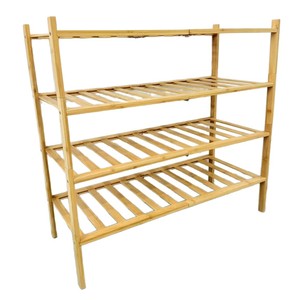 Bamboo <b>Shoe</b> <b>Rack</b> Multi Layer <b>Storage</b> For Dormitory And Rental Room Home Use - Product Image 2