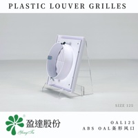Grille de ventilation linéaire en plastique ABS pour système HVAC, 125 mm OAL, grille d'aération 125 mm