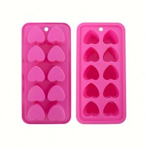 Moules en silicone en forme de cœur avec démoulage facile pour machine à crème glacée - Sans BPA, résistant à la chaleur, qualité alimentaire - Product Image 1
