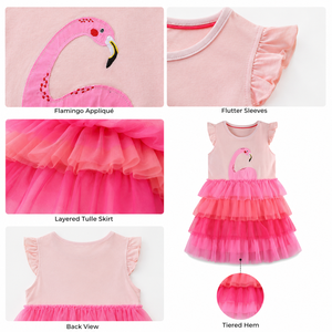 Vestido de Verano de Manga Corta para Niña, Vestido de <span class=keywords><strong>Gasa</strong></span> con Estampado de Dibujos Animados y Cuello Redondo, Lindo Vestido de Princesa - Product Image 5