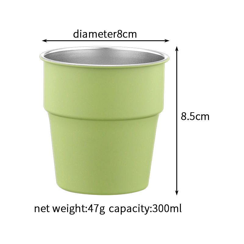 304 Stainless Steel Camping Cup (green)