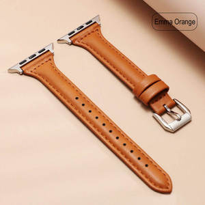 Se Series 8 <span class=keywords><strong>7</strong></span> 6 5 Bracelet Petite Taille 42mm 44mm <span class=keywords><strong>45m</strong></span> Ultra 49mm bracelet en cuir véritable souple pour montre téléphone - Product Image 4