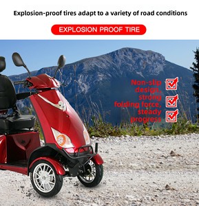 Ba bánh 3 bánh xe người lớn tuổi giải trí di động xe tay ga 48V 500W động cơ Khung Thép 11-20km/h tốc độ tối đa Escooter - Product Image 2