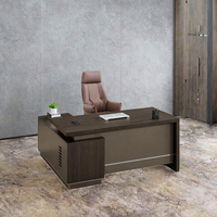 Bureau de direction moderne Bureau extensible Mobilier en bois et en acier Design ergonomique pour villa