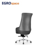 Chaise de bureau en cuir réglable et pivotante de style exécutif EGROspace pour mobilier commercial