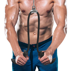 Câble de gymnastique à domicile Lat Pull Down <span class=keywords><strong>Musculation</strong></span> Accessoires de fitness Boucle d'alpinisme <span class=keywords><strong>Corde</strong></span> triceps Poignées ergonomiques - Product Image 2
