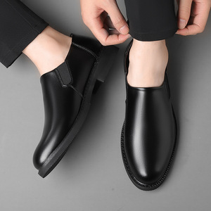 Mocasines de Cuero Genuino para Hombre, con Punta Puntiaguda, Suela de Goma, Suela Suave, Zapatos Casuales de Negocios para Boda, Otoño - Product Image 4