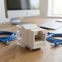 Module réseau RJ45 Keystone Jack Cat6 UTP 90 degrés non blindé pour plaque frontale et composants télécom