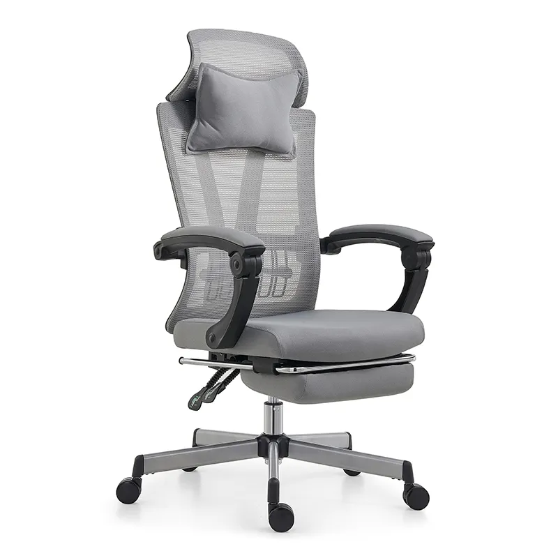 Silla ejecutiva moderna para oficina, cómoda silla de cuero para sala de reuniones con base de metal, silla comercial para entrenamiento informático