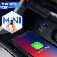 Mini boîtier CarPlay sans fil 2 en 1, adaptateur Android Auto filaire vers sans fil, plug and play, récepteur de navigation automobile pour la plupart des voitures