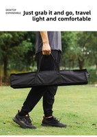 Mesa de Camping Plegable Portátil de Aleación de Aluminio, Estilo Glamping, Ajustable en Altura, Expandible, Multifuncional para Exteriores