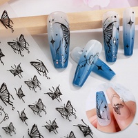 Accessoires populaires d'autocollant de papillon d'art d'ongle 2D divers beaux conceptions matériel imperméable d'ANIMAL FAMILIER pour des ongles de bricolage