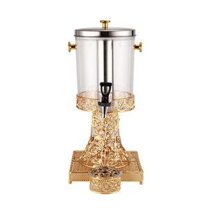 Distributeur de <span class=keywords><strong>jus</strong></span> 8L en gros avec base dorée, <span class=keywords><strong>machine</strong></span> à <span class=keywords><strong>jus</strong></span> double usage pour hôtels, équipement de restauration avec couvercle et robinet - Product Image 4