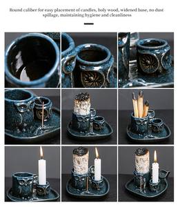 Kiln-Changed Porcelain Ceramic <strong>Candle</strong> Tray American-Style <strong>Owl</strong> Sage Palo Santo Burning Stand Redwood Incense <strong>Holder</strong> All-Season - Product Image 6