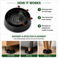Piège Intercepteur Professionnel Réutilisable pour Punaises de Lit, Détecteur de Punaises de Lit en Plastique pour Hôtels et Usage Domestique, Contrôle des Nuisibles, OEM