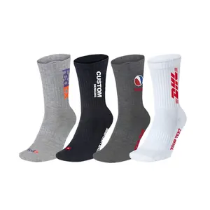 Chaussettes de Sport pour hommes, tricotées brodées, noires, professionnelles, en coton bambou, Logo personnalisable, pour Elites, nouvelle collection 2020