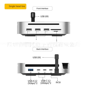 <span class=keywords><strong>Base</strong></span> de Expansión para Disco Duro MacminiM4 Tipo C, <span class=keywords><strong>con</strong></span> Puertos <span class=keywords><strong>USB</strong></span> 3.2, Venta al Por Mayor de Fábrica - Product Image 2