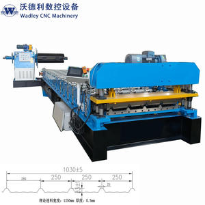 Machine de formage de rouleaux avec système de contrôle PLC pour la fabrication de tuiles, la pressage de tôles PBR et la formage de panneaux trapézoïdaux en gros - Product Image 1