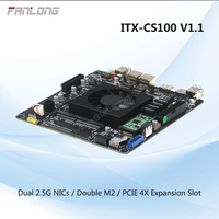 Placa base de baja potencia N100 NAS Puertos de red duales Ranura PCIe Enrutador dual M.2 Soft