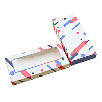 Boîte à faux cils personnalisable avec logo client, emballage cosmétique en papier artistique auto-établi avec pelliculage mat
