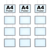 Kotak Lampu Iklan Ultra Tipis A4 Signage Dua Sisi Bingkai Magnetik Ramping Poster Kotak Lampu LED