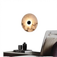 Lampes murales rondes en marbre, style minimaliste, décoratives, nordiques, pour hôtel, luxe, modernes, intérieures