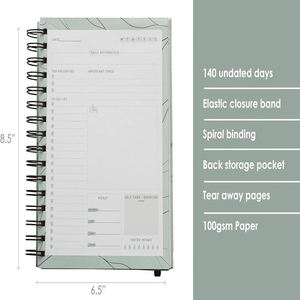Carnet <span class=keywords><strong>de</strong></span> planification quotidienne A5 non daté à spirale – Fournitures scolaires et <span class=keywords><strong>de</strong></span> bureau – Organise les tâches – Améliore la productivité au travail – <span class=keywords><strong>Liste</strong></span> <span class=keywords><strong>de</strong></span> tâches - Product Image 2