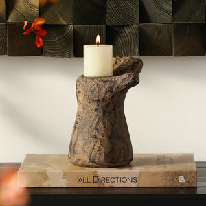 Porte-<span class=keywords><strong>bougie</strong></span> en ciment de style Wabi-sabi, fait à la main, écologique, durable, pour Noël, Pâques, décoration de la maison, hôtel, villa - Product Image 4