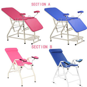 Горячая Распродажа дешевая медицинская Гинекологическая кровать из нержавеющей стали для обследования с ручной регулировкой для акушерской доставки - Product Image 2