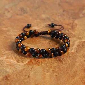 Best-seller Hommes Style Punk Tendance À La Mode Forme Géométrique Bracelet Tissé À La Main <span class=keywords><strong>Mat</strong></span> <span class=keywords><strong>Oeil</strong></span> <span class=keywords><strong>De</strong></span> <span class=keywords><strong>Tigre</strong></span> À La Mode Chaîne Lien - Product Image 2