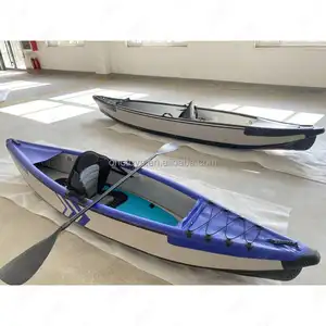 स्टॉक में 320cm Inflatable ड्रॉप सिलाई DWF Kaboat 420cm Dropstich मिलकर ब्लू टूरिंग कश्ती डोंगी के लिए 1 2 व्यक्ति