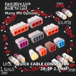 Connecteurs à connexion rapide à contact en cuivre pour série, 32A, IP40, boîtier PA, câblage parallèle domestique, insertion directe - Product Image 2