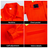 Combinaisons de travail professionnelles en coton, tissu brossé résistant pour la construction et la fabrication, vêtements de travail