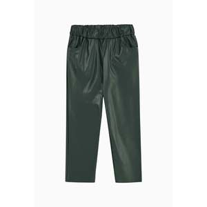 Pantalones de Cuero PU Ajustados Tipo Cenoura Color Verde Castleton para Mujer, Marca Puane, Cintura Alta, Elegantes y Cómodos para la Moda Moderna - Modelo - Product Image 1