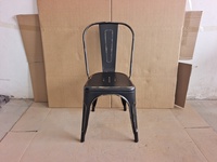 Chaise de restaurant en métal en gros, table et chaises d'extérieur en métal, chaises de salle à manger