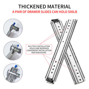SNEIDA SND3076 Corredera telescópica de 76 mm de alta resistencia con rodamientos de bolas, capacidad de 225 kg, de acero laminado en frío Q235 para almacenamiento en gabinetes de cocina - Product Image 4