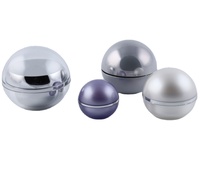 Beau pot de crème cosmétique vide en acrylique en forme de boule à double paroi 5ml 15ml 30ml 50ml 100ml