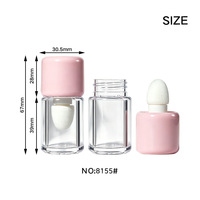 Emballage de tube de blush liquide de 5 ml, flacon cosmétique vide avec un grand applicateur en éponge, logo personnalisé
