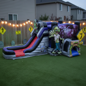 Inflable <span class=keywords><strong>de</strong></span> Aventura 2026: Castillo Hinchable con Tobogán y Zombis <span class=keywords><strong>de</strong></span> The Walking Dead para Alquilar - Product Image 1