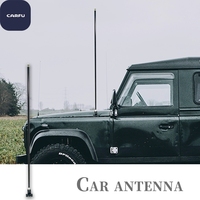 Antenne de voiture en acier inoxydable de 130 cm de long, support de montage rotatif à 360°, sans perçage, décorative/fonctionnelle, pour Jeep
